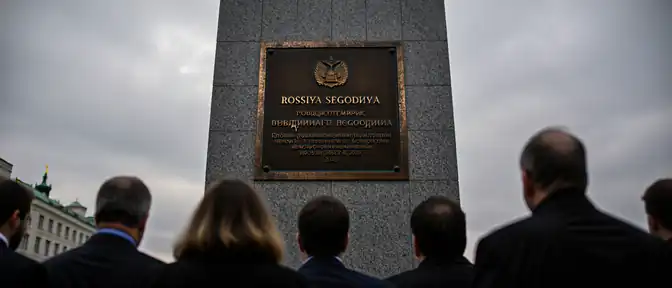 На здании медиагруппы Россия сегодня в Москве установили мемориальную доску в честь погибшего военкора Ивана Зуева